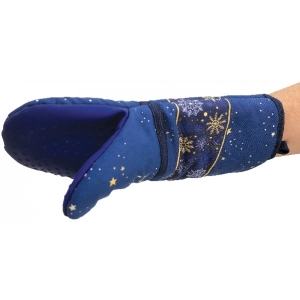 Rukavice kuchyňská Sněhové vločky modrá