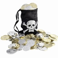 MĚŠEC pirátský s mincemi