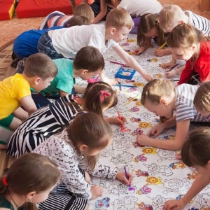 Ubrusy malovac� Vesm�r 360 cm 3 ks