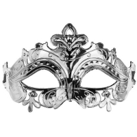Maska karnevalová stříbrná