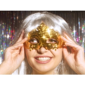 Maska karnevalov zlat