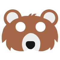 Maska plstěná Medvídek