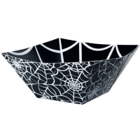 Miska černá hranatá s pavučinami