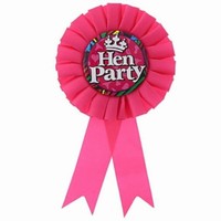 Odznak růžový "Hen Party" 1ks