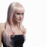 PARUKA FEVER Sienna blond s růžovými pruhy
