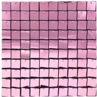Panel dekorační, růžový 30 x 30 cm 100 čtverců