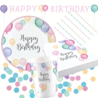 Party set - Happy Birthday pastel