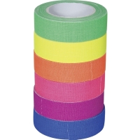 Pásky lepící neonové 5 m 6 ks