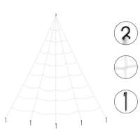 Pavučinová dekorace bílá 5x4m