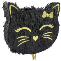 Piňata Kočka černá 35 x 7,5 x 37 cm