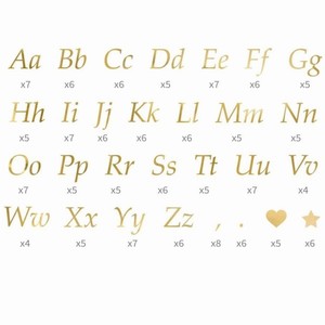 PÍSMENA samolepící zlatá