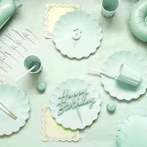 Plastová brčka světle zelená 23 cm 12 ks