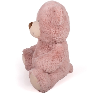 Plyšový mědvěd sedící růžový 33 cm