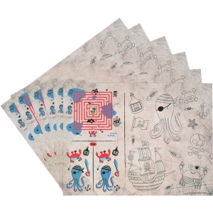 Podložka na kreslení Pirát 6 ks