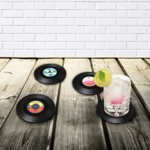 Podtcky Vinylov deska 11 cm 4 ks