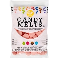 Poleva Candy Melts růžová 340 g.