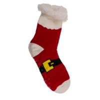 Ponožky dámské s beránkem Christmas červené Santa jedna velikost