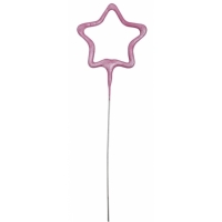 Prskavka glitrová Hvězda růžová 17,8 cm