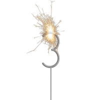 Prskavka glitrov slice 3 stbrn 17,8 cm