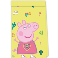 Pytlíky dárkové papírové Peppa Pig 22 cm 4 ks
