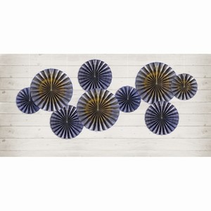 Rozety dekorační modro zlaté