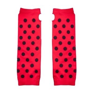 Rukavice bez prst� �erven� s punt�ky