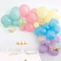 SADA balónků na balónkovou girlandu pastelově duhová 40ks