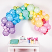 SADA balónků na balónkovou girlandu pastelově duhová 78ks