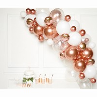 SADA balónků na balonkovou girlandu růžové zlato 66ks