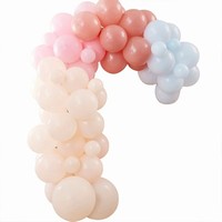 SADA balónků na balónkový oblouk Muted pastel brosková/růžová/bordó/modrá 75ks