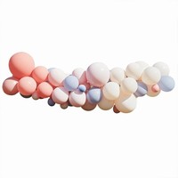 SADA balónků na balónkový oblouk broskvová/ivory/modrá 60ks