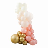 SADA balónků na balónkový oblouk broskvová/zlatá 75ks