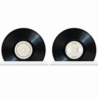 SET Vinylové desky dekorační na podstavci 9x6,5cm 3ks