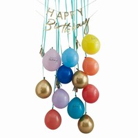 SET nápisu Happy Birthday a balónků na dveře Multicolor/Gold