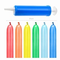 SET pastelových modelovacích balónků mix barev s pumpičkou          0ks