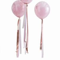 STUHY dekorační na balónky Rose Gold/růžová/krémová 3ks