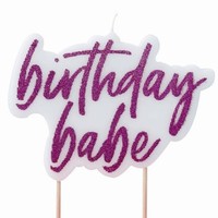 SVÍČKA dortová Birthday Babe s glitry