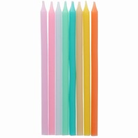 SVÍČKY pastelové vícebarevné 10cm - 24 kusů