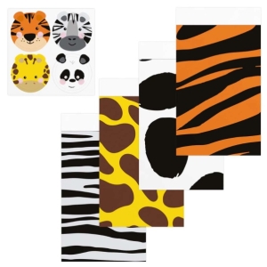 Sáčky papírové na sladkosti Zvířátka ze ZOO 10 x 17,5 cm 4 ks