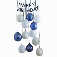 Sada balónková závěsná "Happy Birthday" 12 ks