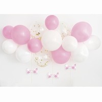 Sada balónků na balónkovou girlandu růžovobílá