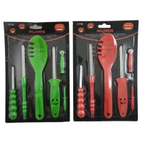 Sada dlabací na dýně oranžová/zelená 6ks