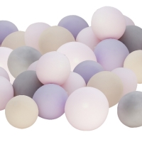 Sada mini balónků na balónkový oblouk Pastel lila/šedá 40 ks