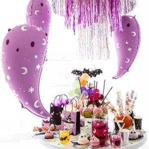 Samolepky na zeď Halloween, mix barev a vzorů