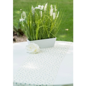 Bavlněná šerpa na stůl pomněnková 26x300cm