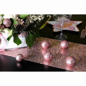 ŠERPA stolová rose gold flitrová