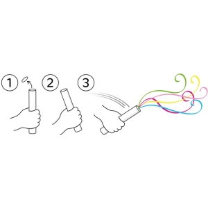 Serpentýny v tubě barevné 20 cm