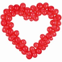 Set balónků Srdce červené , s rámem 160 cm