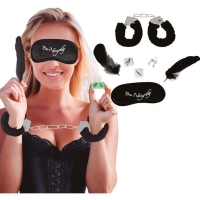 Set �ern� sexy (pouta, p�ska, kostky, p�rka,..)