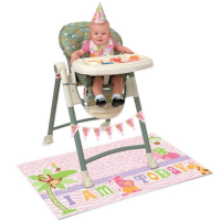 Set na židličku 1. narozeniny Safari růžový